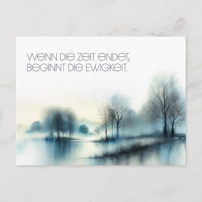 Carte postale "Quand le temps s'achève..." (Devant)