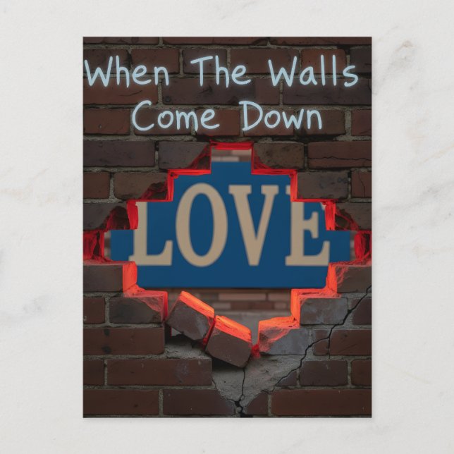 Carte Postale Quand Les Murs Tombent (Devant)