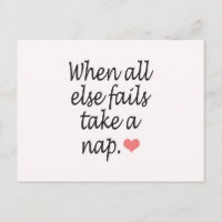 "Quand tout le reste échoue, fais une sieste" Cita