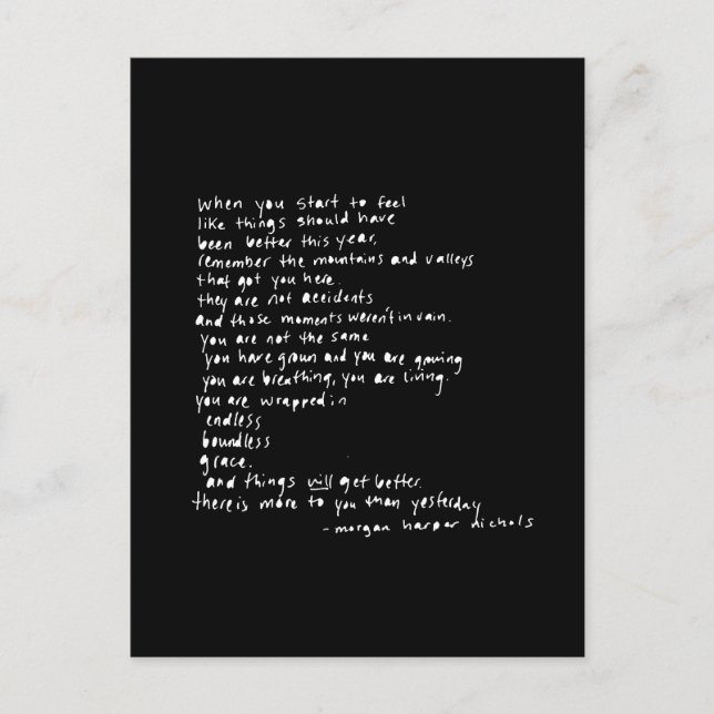 Carte Postale quand vous commencez à sentir que les choses devra (Devant)