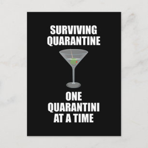 Carte Postale Quarantaine Survivante Un Quarantini À La Fois