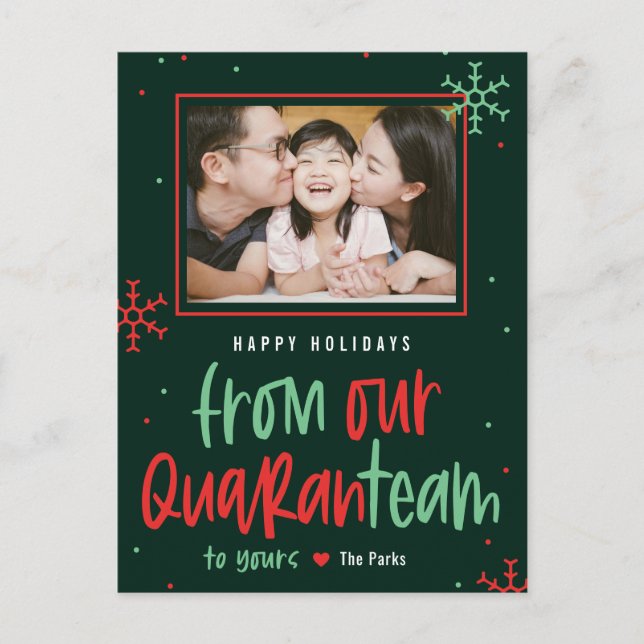 Carte postale Quaranteam EDITABLE COLOR Holiday Ca (Devant)