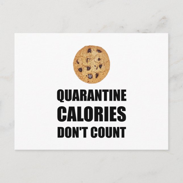 Carte Postale Quarantine Calories Do Not Count Funny (Devant)