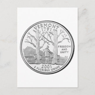 Carte Postale Quart de dollar du Vermont