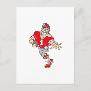 Carte Postale Quarterback Rouge