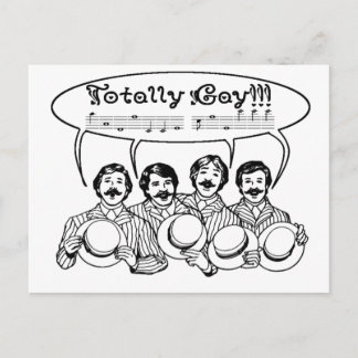 Carte Postale Quartet Barbershop Totalement gay