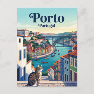 Carte Postale Quartier de Ribeira, Porto Portugal