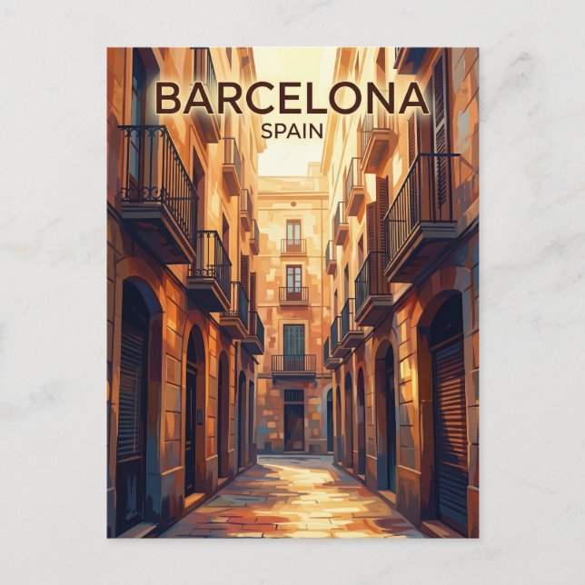 Carte Postale Quartier gothique Espagne (Devant)
