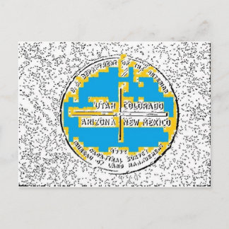 Carte Postale Quatre coins quatre États
