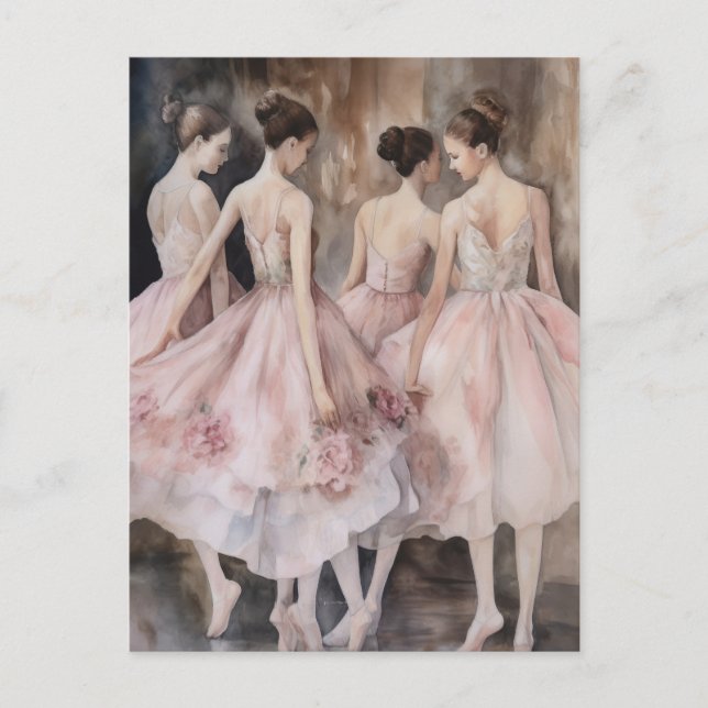 Carte postale Quatre Danseurs De Ballet (Devant)