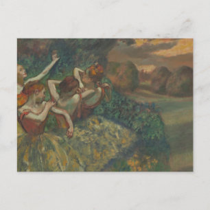 Carte Postale Quatre danseurs d'Edgar Degas, Ballet Fine Art