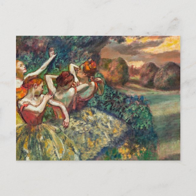 Carte Postale Quatre Danseurs | Edgar Degas | (Devant)