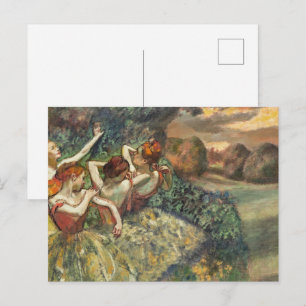 Carte Postale Quatre danseurs par Edgar Degas, Classique Ballet 