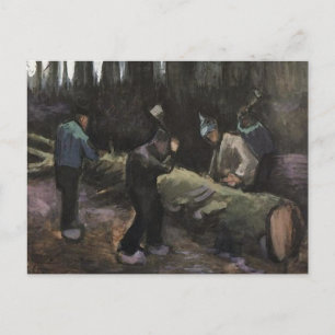 Carte Postale Quatre Hommes Coupe Le Bois, Van Gogh Art