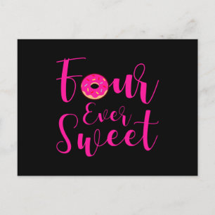 Carte Postale QUATRE JAMAIS SUCRE 4 ans 4e anniversaire fille Do
