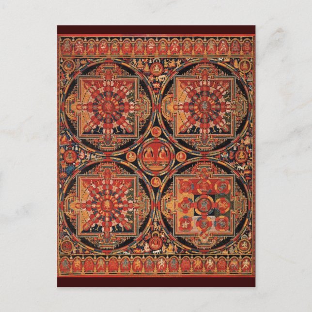 Carte Postale Quatre Mandalas (Devant)