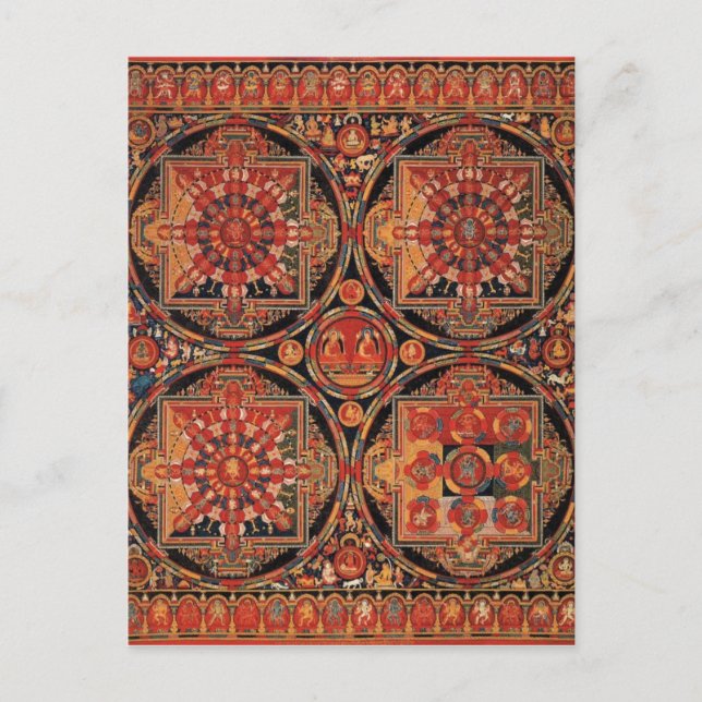 Carte Postale Quatre Mandalas (Devant)