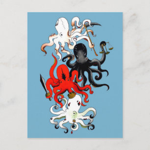 Carte Postale Quatre octopies de l'Apocalypse