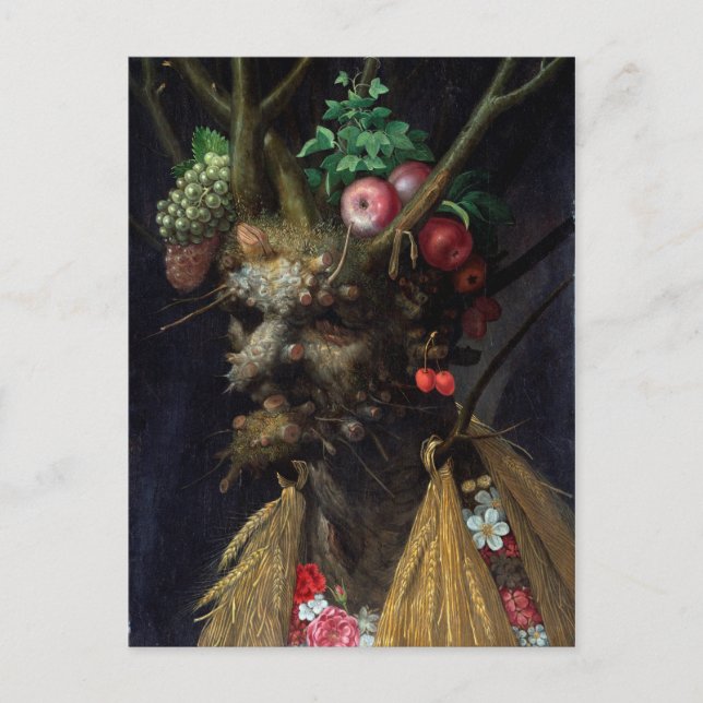 Carte Postale Quatre saisons en une tête par Giuseppe Arcimboldo (Devant)