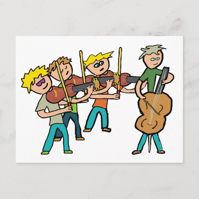 Carte Postale Quatuor à cordes (Devant)