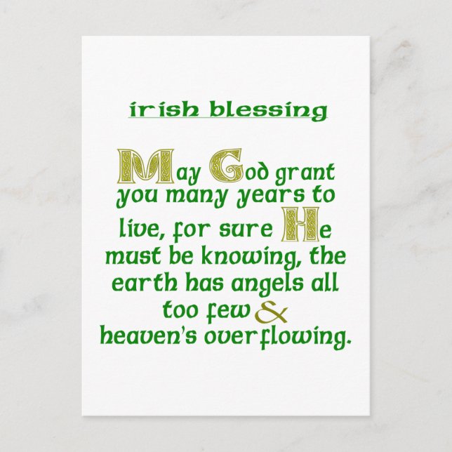 Carte Postale Que Dieu vous donne de nombreuses années (Devant)