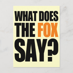 Carte Postale Que Dit Le Fox