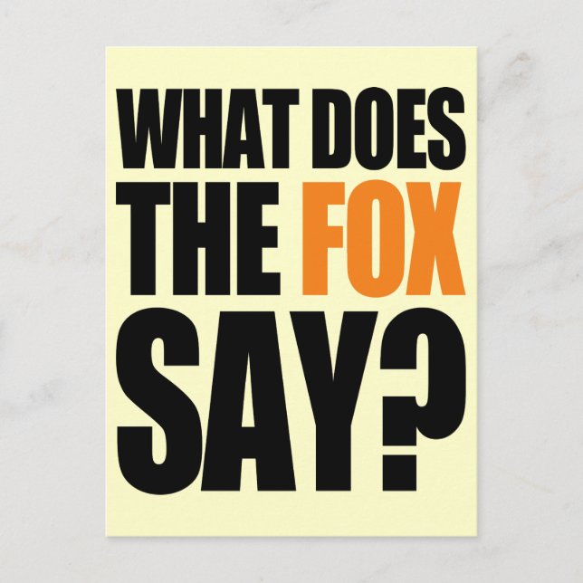 Carte Postale Que Dit Le Fox (Devant)