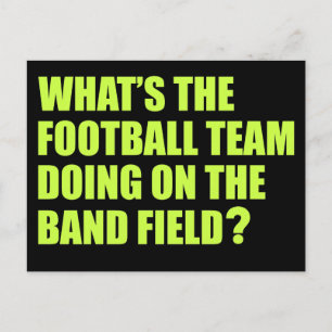 Carte Postale Que fait l'équipe de football ? Humour scolaire
