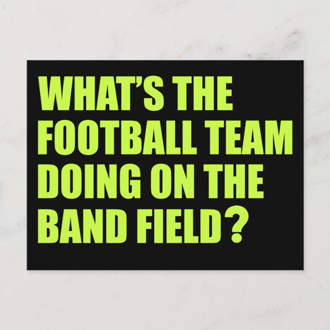 Carte Postale Que fait l'équipe de football ? Humour scolaire (Devant)