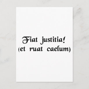 Carte Postale Que justice soit faite. (bien que les cieux tomben
