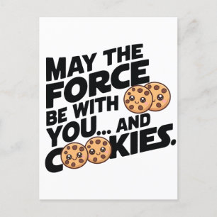 Carte Postale Que la force soit avec vous et les cookies