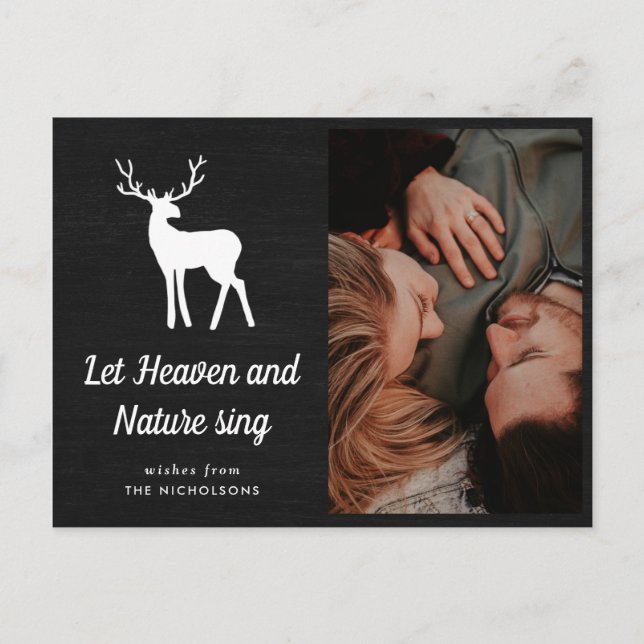Carte Postale Que Le Ciel Et La Nature Chantent Blanc Antler | P (Devant)