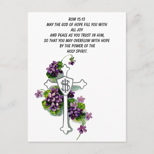 Carte Postale Que le Dieu de l'espérance vous remplisse d'une ca (Devant)