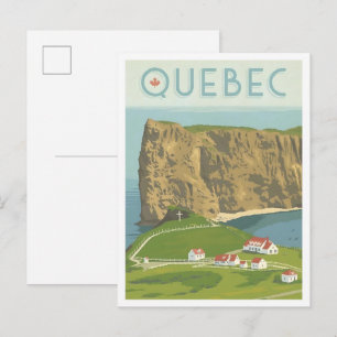 Carte Postale Québec Canada Voyage à l'ancienne 