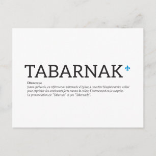 Carte Postale Québec Tabarnak Juron Joual Humour English