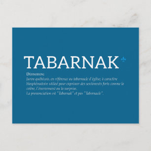 Carte Postale Québec Tabarnak Juron Joual Humour English