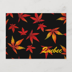 Carte postale Québécois Feuilles Automnes