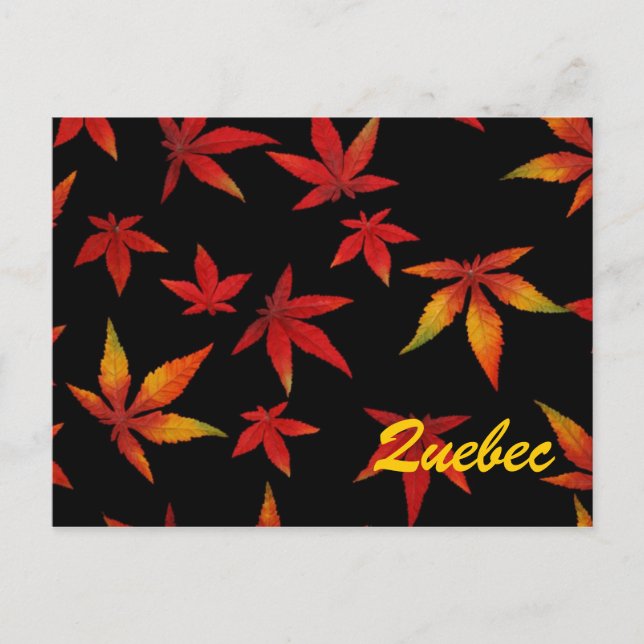 Carte postale Québécois Feuilles Automnes (Devant)