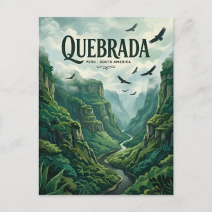 Carte Postale Quebrada de los Cuervos is already in Spanish, not