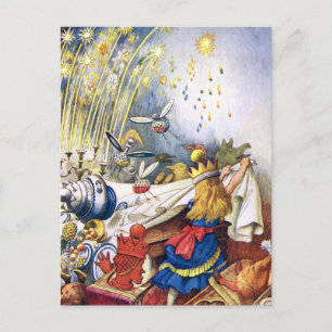 Carte Postale Queen Alice expérimente le feu d'artifice au pays 