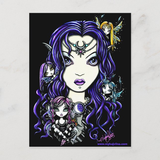 Carte postale Queen Fae Dark Faery Goddess (Devant)