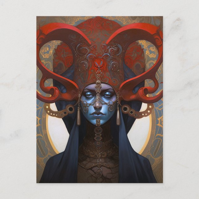 Carte Postale Queen Goddess Imaginaire Art (Devant)