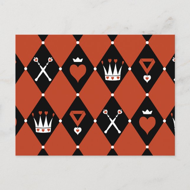 Carte Postale Queen of Hearts Royal Motifs (Devant)
