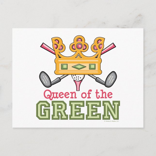 Carte postale Queen of the Green Golf (Devant)