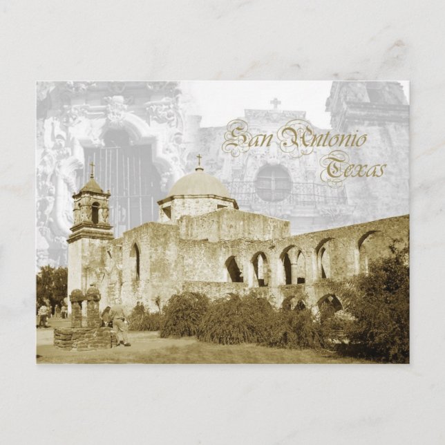 Carte Postale Queen of the Missions, San Antonio, Texas (Devant)