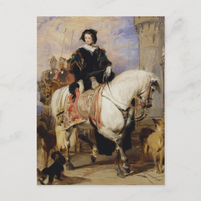 Carte Postale Queen Victoria à cheval vers 1837 (Devant)