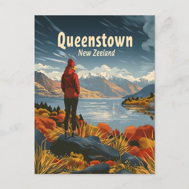 Carte Postale Queenstowns Nouvelle-Zélande Voyage (Devant)