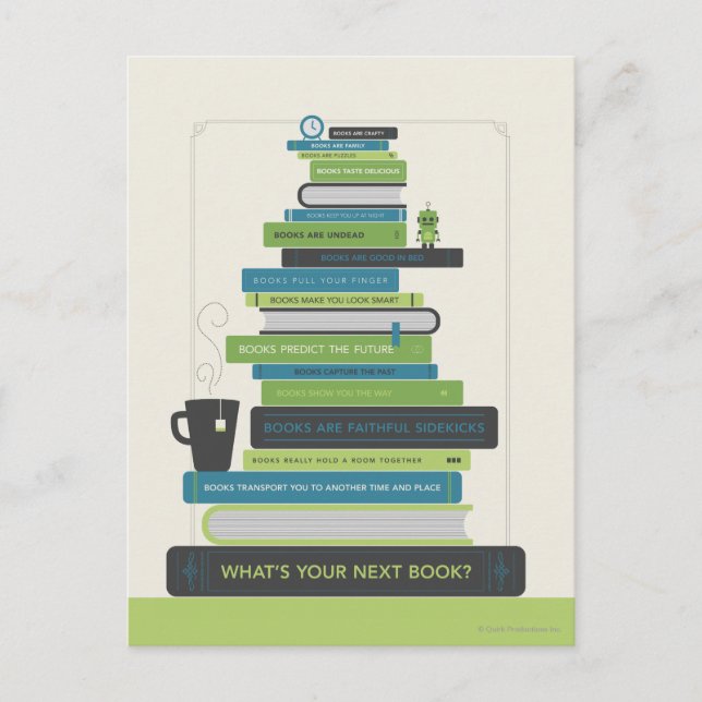 Carte Postale Quel est ton prochain livre ? (Devant)