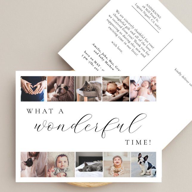 Carte Postale Quel merveilleux temps Multi Photo Minimal Nouveau (Créateur téléchargé)