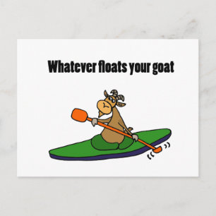 Carte Postale Quel que soit ce qui flotte votre chèvre Kayaking 